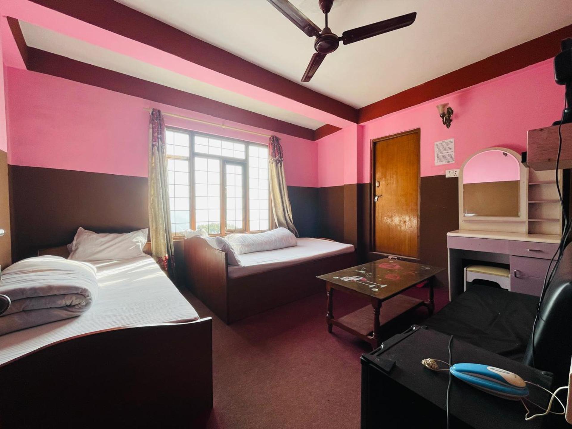 Single & Double Bed Room with Attached Bathroom
